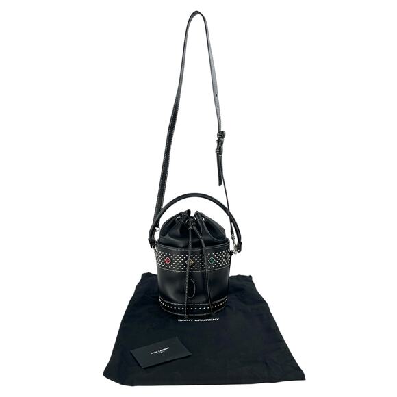 Saint Laurent Bahia Studded Bucket Bag - Picture 4 of 8